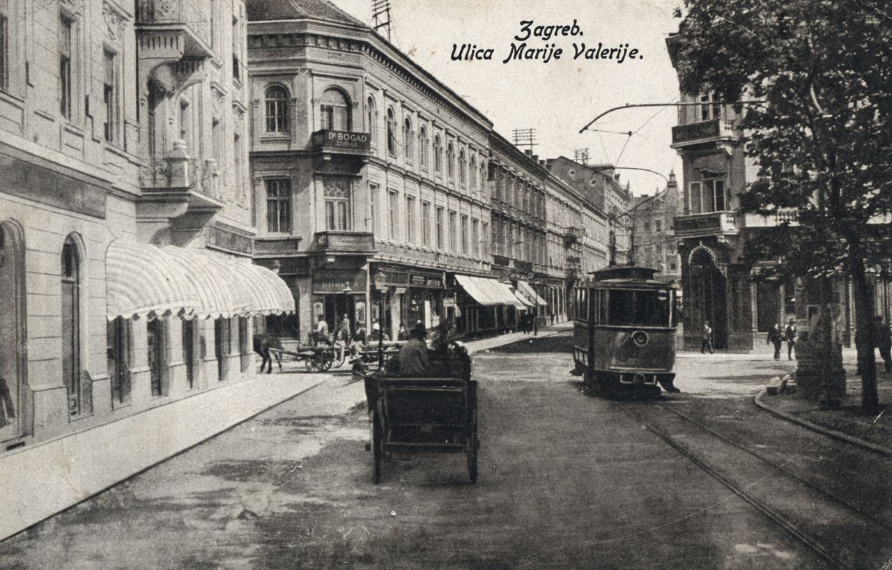 Ulica Marije Valerije (današnja Praška), Zrinjevac, oko 1915. godine